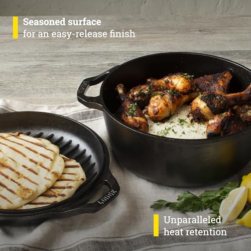 Lodge Chef Collection 6qt Double Dutch Oven
