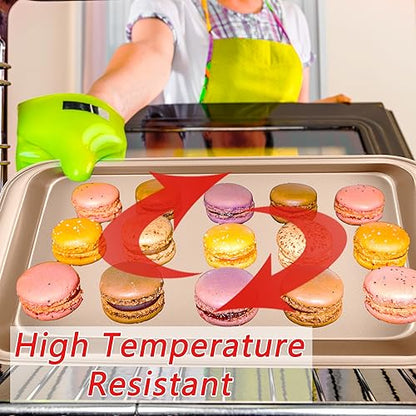 Nonstick Baking Pans Set, 5-Piece Kitchen Baking Sheets for Oven, Bakeware Sets with Round/Square Cake Pan, Muffin Pan, Loaf Pan, Roast Pan, mobzio Cookie Sheet Set Baking Supplies (Champagne Gold)