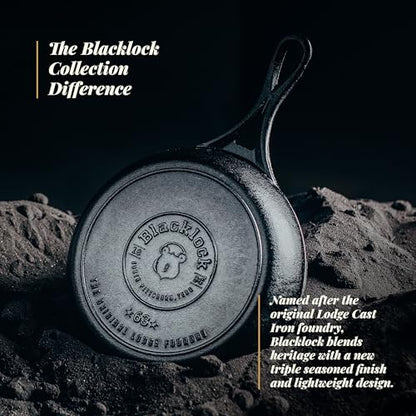 Lodge Blacklock 7" Triple Seasoned Cast Iron Skillet - Lightweight - Easy Cleanup - Premium Cookware