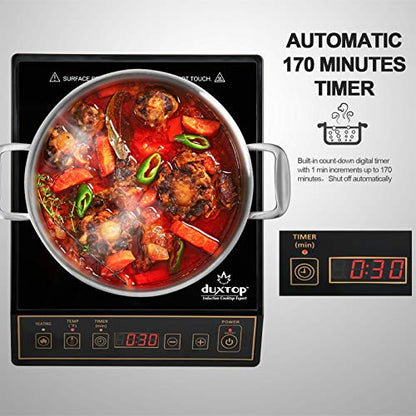 Duxtop 1800W Portable Induction Cooktop Countertop Burner, Gold 9120MC