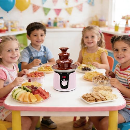 3 Tiers Chocolate Fountain for Party, 13 Ounce Mini Chocolate Fountain Melt Machine, Fondue Fountain For Cookies, Fruits, Marshmallow