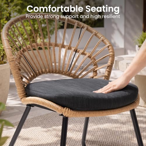 PATIOHIT 9 Piece Aluminum Outdoor Dining Set with Rattan Patio Chairs