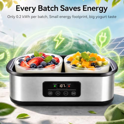 BTZHRI Yogurt Maker Machine, 2 Qt Greek Probiotic Yogurt Maker for Home