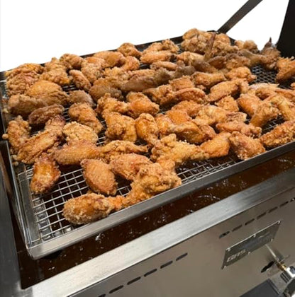 12 Gallon Propane Deep Fryer Cart | Basket Lift | Portable 4 Wheels | Stainless Steel | Outdoor Large Batch Frying for Chicken, Fish, and more | Turkey Fryer for Thanksgiving | Patent Pending