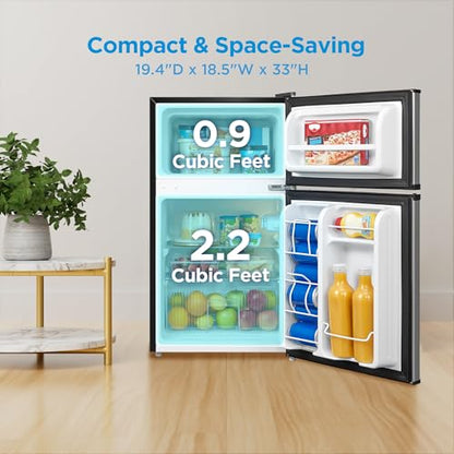 Midea 3.1 Cu.ft Mini Fridge with Freezer, Energy Star Certified, for Dorm