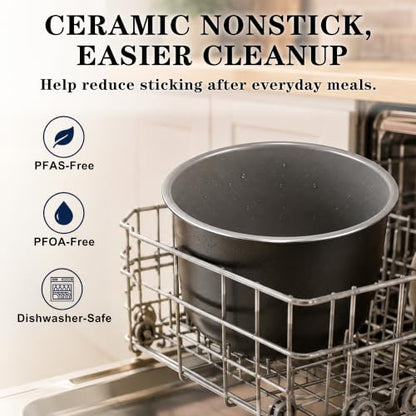 CARORI 8QT Electric Pressure Cooker, 24 Programs, Touch and Dial Control