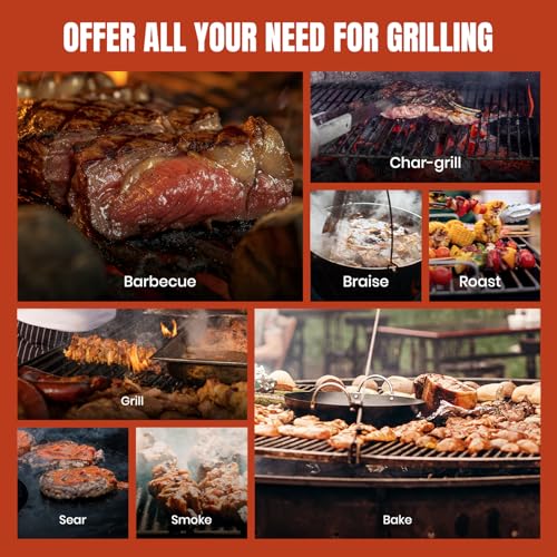 Z GRILLS Wood Pellet Grill & Smoker 8-in-1 Pellet Grill with Automatic Temperature Control，Meat Probes，572 Sq. in Area for Backyard Camping Outdoor Party,Bright Black