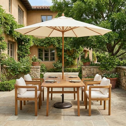 SUNSITT 7-Piece Outdoor Patio Dining Set w/55-71" Expandable Table