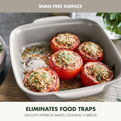 GreenPan Premiere Ovenware Healthy Ceramic Nonstick 4 Piece Bakeware Set, PFAS-Free, Rectangular, Square, Quarter, Half Sheet Baking Pans, Warp-Free, Oven & Broiler Safe 600F, Dishwasher Safe, Taupe