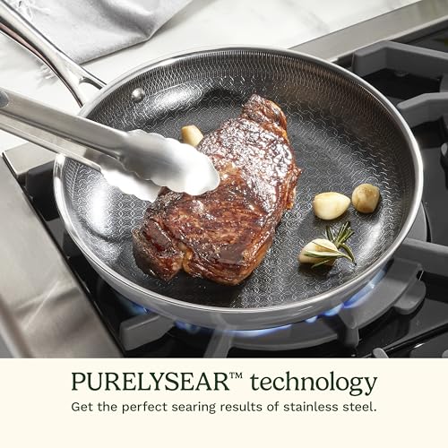 Cuisinart FusionElite+ Hybrid Tri-Ply Stainless Steel Cookware Set, 6-Piece Skillet Cooking Set with PURELYSEAR Ceramic Technology, Scratch Proof, Cool Grip Handles, Dishwasher Safe