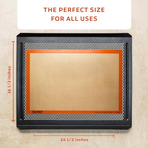 Silpat The Original Premium Non-Stick Silicone Baking Mat, Full Size, 16-1/2" x 24-1/2"