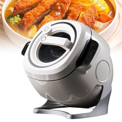 Automatic Cooking Machine, 2000W 6L auto Cooking Wok Fried Rice Machine,One-Click Smart Start, Three Speed Adjustable,360 ° Automatic Rotation, for Stir Frying,Stewing,Cooking(220V)