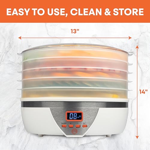 MasterChef Digital Food Dehydrator w 5 Large Trays and Temperature Controls