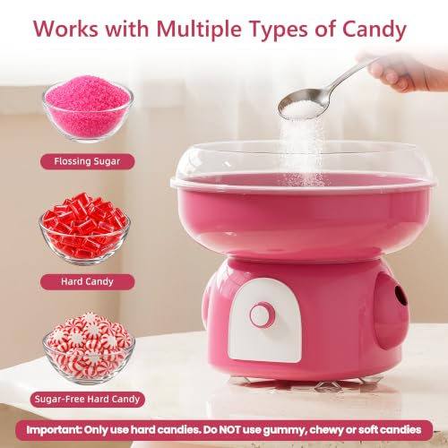 Cotton Candy Machine for Home & Kids, Mini Countertop Cotton Candy Maker