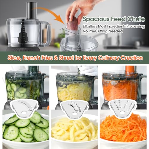 Food Processor and Blender Combo, 88 oz Food Chopper