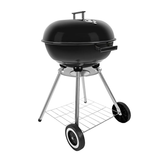 gzcmxh Charcoal Grill - 18inch Outdoor Charcoal BBQ Grill with handle and wheels - Balck Kettle Grill for outdoor, backyard, picnics, party parties