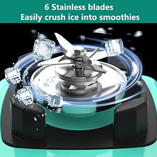 OMMO Blender 1800W, Professional High Speed Countertop Blender with Durable Stainless Steel Blades, 60oz BPA Free Blender for Shakes and Smoothies, Nuts, Ice and Fruits, Dishwasher Safe