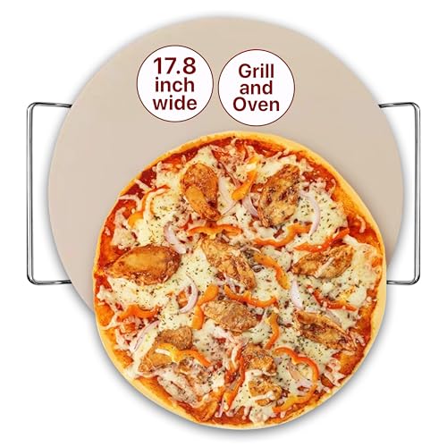 Colenza Extra Large Pizza Stone For Oven Approximately 18 Inch (17.8 Inch) - Durable Ceramic Pizza Stone, Heat Resistant up to 1,472°F, Perfect for Homemade Pizza, Bread and More