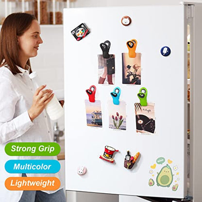 Jetmore 12 Pack Chip Clips Bag Clips, Magnetic Bag Clip for Food Storage Heavy Duty, Plastic Food Clip for Chips, Snack, Kitchen, Refrigerator, Garden, Sewing, Fabric, Clothes Pins