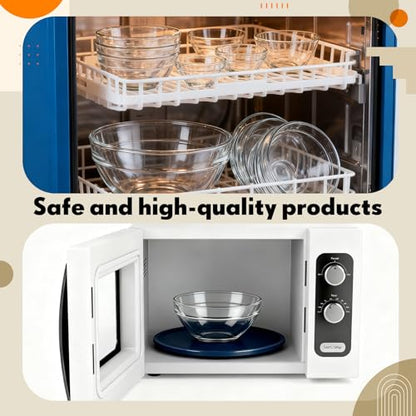 Sawysine 18 Pcs Glass Prep Bowl Sets 8.4oz/4.7oz/2.3oz Clear Small Pinch Bowls Salt Spices and Ingredients Serving Bowls Stackable for Kitchen Prep Cooking, Dishwasher Safe