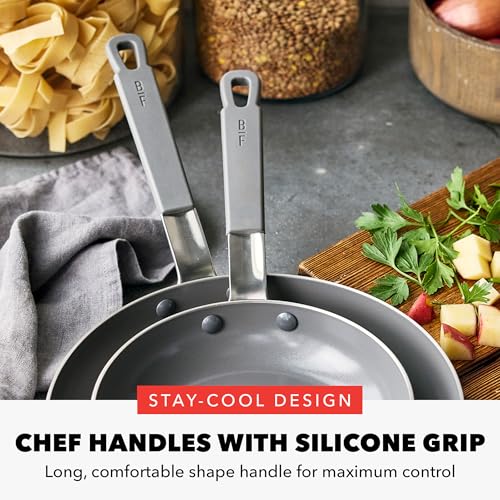 GreenPan x Bobby Flay Stainless Steel 12 Piece Cookware Pots & Pans Set, Professional Grade Tri-Ply, Multiclad, PFAS-Free Ceramic Nonstick, Induction Suitable, Dishwasher & Oven Safe,Stay Cool Handles