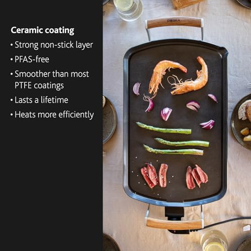 BOSKA Large Electric Griddle Pro – Electric Griddle with Large Nonstick Cooking Surface - Adjustable Heat up to 420°F and PFOA and PFAS-Free – 14 x 22 inch