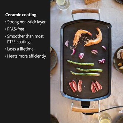 BOSKA Large Electric Griddle Pro – Electric Griddle with Large Nonstick Cooking Surface - Adjustable Heat up to 420°F and PFOA and PFAS-Free – 14 x 22 inch