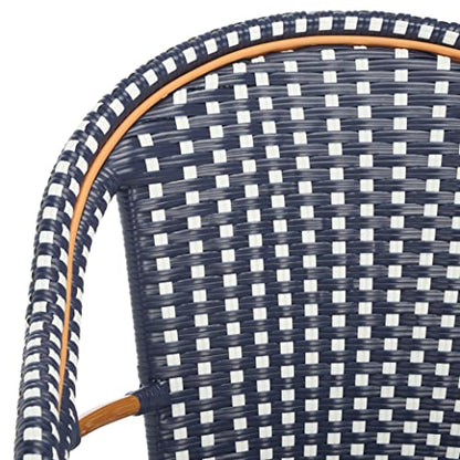 SAFAVIEH Outdoor California Patio Dining Chair Set of 2, 18" PAT7531E-SET2
