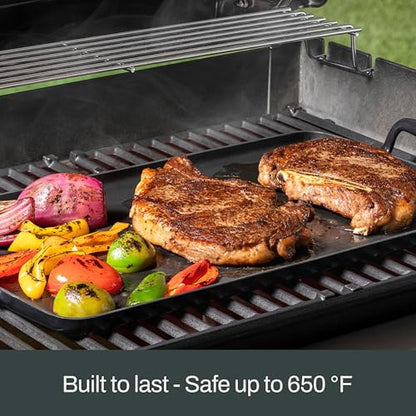 All-Clad Cast Iron Stockpot, 6 Qt Enameled Cast Iron Dutch Oven with Lid, Grill, Oven Safe up to 650F, Pot Compatible with All Stovetops (Gas, Electric & Induction), Easy-Clean, Cookware, Black