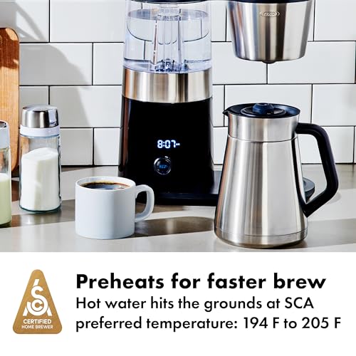 OXO Brew 9-Cup Coffee Maker – Stainless Steel, Programmable Coffee Machine with Single Serve or Full Carafe Options, SCA Certified Home Brewer