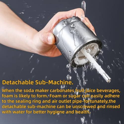 Multi-function Sparkling Water Maker,Carbonates Any Drink - Make Sparkling Soda & Fruit Drinks at Home, Sparkling Water Carbonator with 1L+0.5L BPA Free Bottles (Two CO2 Carbonator)