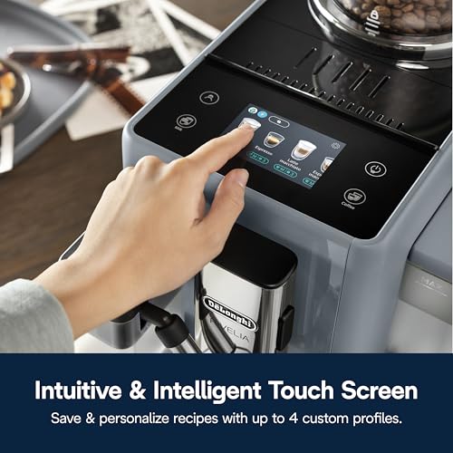 De'Longhi Rivelia Automatic Espresso Machine, Milk Frother, Pebble Gray