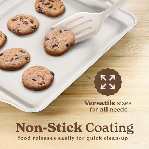 Country Kitchen Nonstick Stackable Bakeware Set - Heavy Duty, Durable, Easy Release Baking Set, Grey, 10 Pcs