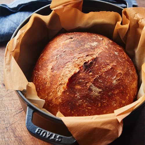 Staub Cast Iron Round Cocotte, Dutch Oven, 4-quart, serves 3-4, Made in France, Matte Black