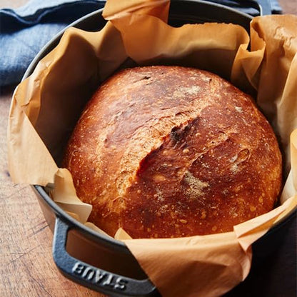 Staub Cast Iron Round Cocotte, Dutch Oven, 4-quart, serves 3-4, Made in France, Matte Black