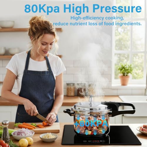 5.2Qt Stovetop Pressure Cooker with Steam Tray Pressure Cooker Non Electric