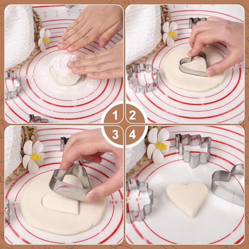 GWHOLE 26 Pcs Cookie Cutter Set, Mini Animal Unicorn Classic Shape Cookie Cutters for Kids Christmas Winter Holiday
