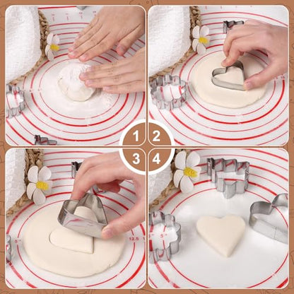 GWHOLE 26 Pcs Cookie Cutter Set, Mini Animal Unicorn Classic Shape Cookie Cutters for Kids Christmas Winter Holiday
