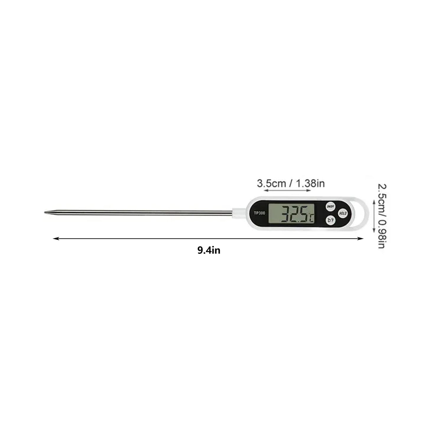 BAEMEFLE Candy Thermometer Digital Instant Read for Meat Kitchen Cooking Food Oil Deep Fry BBQ Grill Smoker (1, 9.4in)