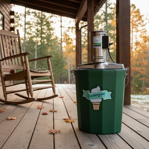 Immergood - 6 qt. PREMIUM Electric Ice Cream Maker - Stainless Steel - Leakproof Tub