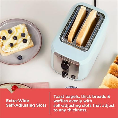 BLACK+DECKER 2-Slice Toaster with Extra-Wide Slots, Surf Spray