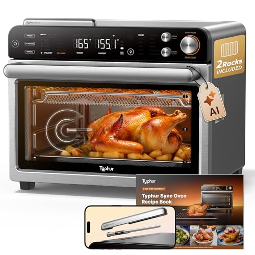 Typhur Sync Air Fryer Oven, Smart AI Wireless Probe, 360° Turbo Convection