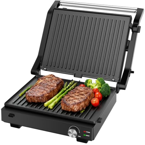 Svuineek Electric Indoor Grill, 14'', Panini Press and Grill, 1600W