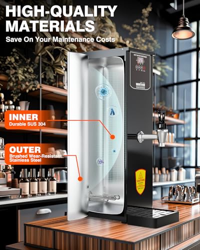 WantJoin Commercial Water Boiler - Electric Hot Water Dispenser 35L(9.2 GAL)/Hour Step-Heating Automatic Temperature Control 32°F - 212°F for Boba Tea Coffee Shop Office