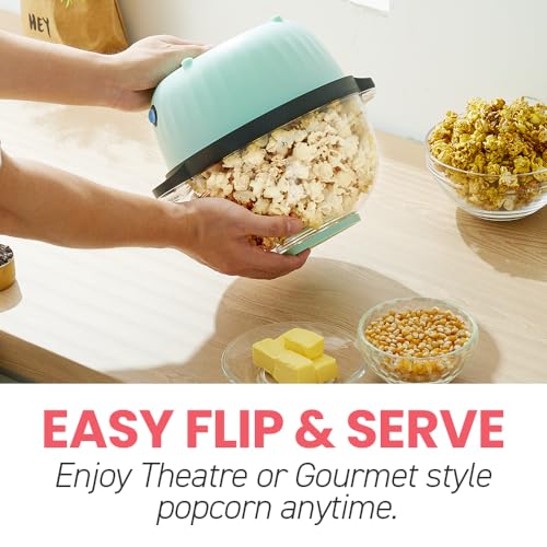 Elite Gourmet EPM145M 18 Cup Hot Oil Stirring Popcorn Popper, Mint