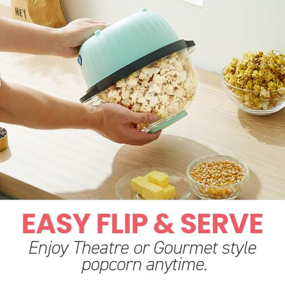 Elite Gourmet EPM145M 18 Cup Hot Oil Stirring Popcorn Popper, Mint