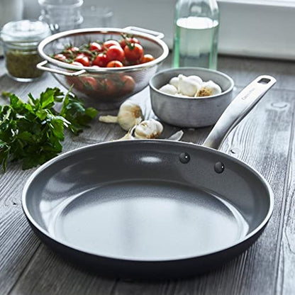 GreenPan Chatham Hard Anodized Healthy Ceramic Nonstick, 10" Frying Pan Skillet, PFAS-Free, Dishwasher Safe, Oven Safe, Gray