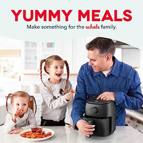 Dash Tasti-Crisp Small Air Fryer, 2.6 Quart, 1-2 People, Black