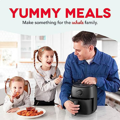 Dash Tasti-Crisp Small Air Fryer, 2.6 Quart, 1-2 People, Black