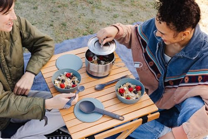 Stanley Wildfare Go 14-Piece Stainless Steel Prep & Cook Set | 1.65 qt Saucepan with Fold & Lock Handle | Bowls, Utensils, Cutting Board | Camping Essentials for Your Camp Kitchen | BPA-Free